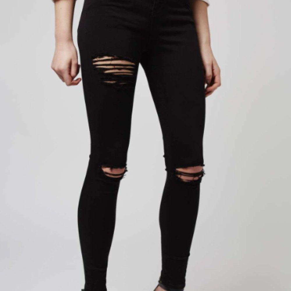 JAMIE MOTO JEANS - Top Shop - Size 28